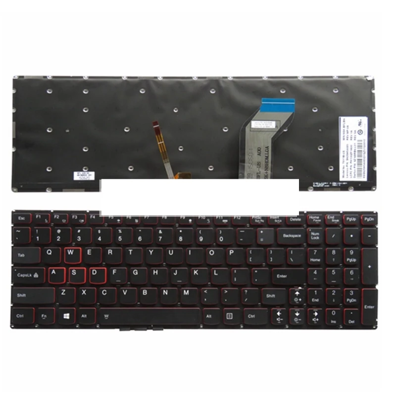 США новая клавиатура для Lenovo 15 Y700 15-isk Клавиатура ноутбука с Подсветка
