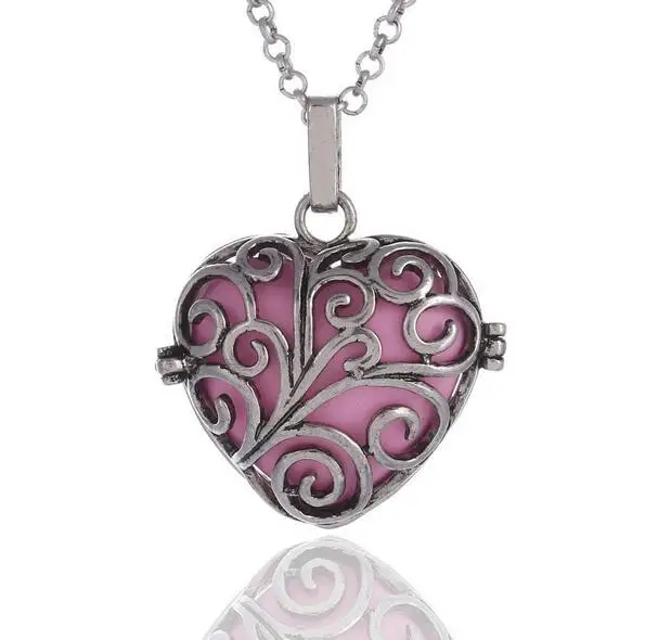 Tree hollowed openable locket heart pendant belly ball pregnancy