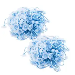 100 шт. Дети DIY аксессуары для волос волосам эластичность веревки резинкой украшены сливы цветок чаша