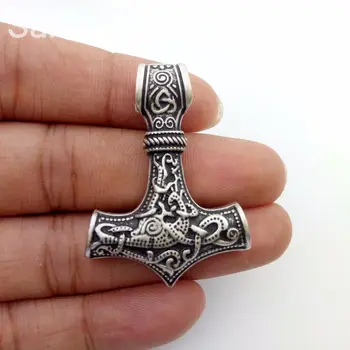 

20pcs thor's hammer mjolnir pendant viking jewelry scandinavian norse viking necklace viking pendant