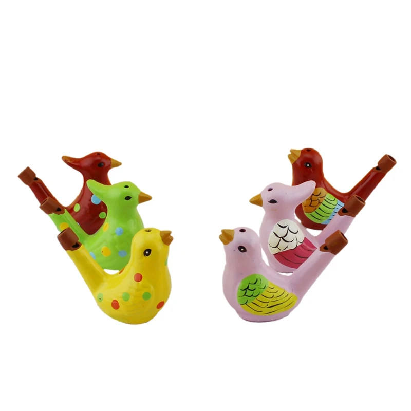 12 PCS Bid Wate Whistle, Ceamic Fun Bidie Call Whistle Lanyard Water Warbler Toys Kids Birthday Gift Easter Gift Water Bath Play Fun Outdoors%2f15774971791