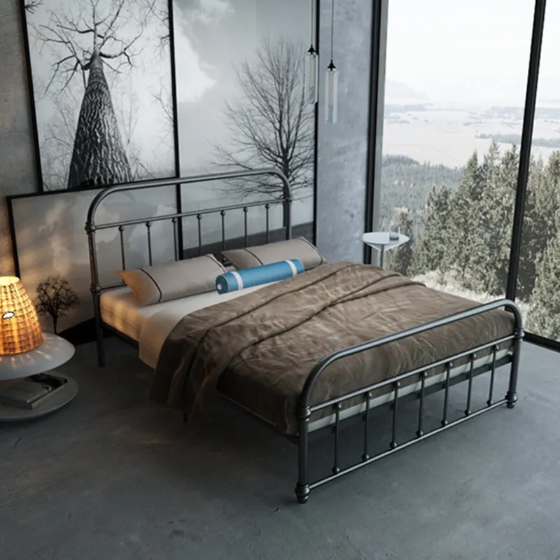 

European style restoring ancient ways iron art bed 1.5m 1.8m contracted double bed 1.2m single iron frame bed children's princes