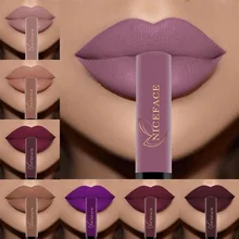 Niceface lábio gloss 26 cores nude matte líquido batom mate à prova dwaterproof água longa duração hidratante lipgloss lábios maquiagem cosméticos