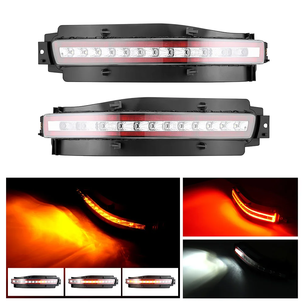 

2pcs Amber Dynamic LED Turn Signal Tail Light White Reversing Light Red Reverse Brake Car Light For Nissan 350Z/Z33 2003-2009