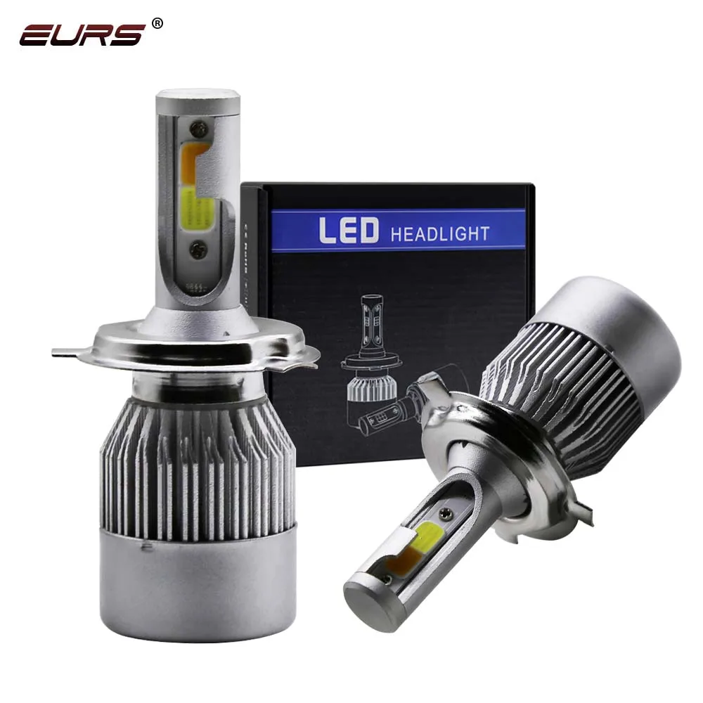 

EURS 2PCS Car Headlight Bulb H1 led H4 H7 Led 3000k 6000K Double Color Headlamp 9004 H8 H9 H11 H13 9007 9005 9006 HB3 HB4 C6