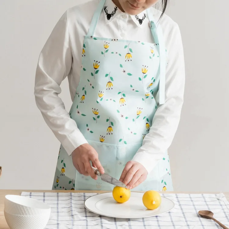 Waterproof Oxford Cloth Bib Apron with Pockets Chef Waiter Kitchen Cook