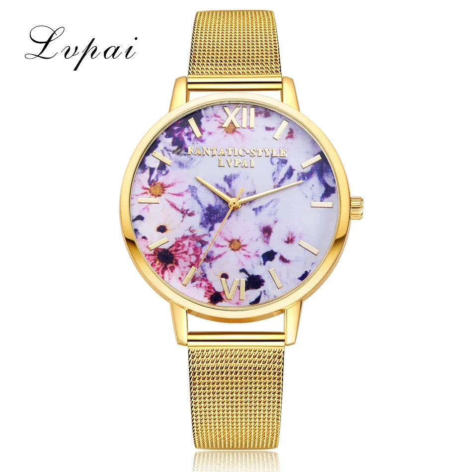 

Fashion Trend Watches For Women Luxury Gold Mesh Ladies Dress Quartz Clock Flower Dial Female Wristwatch relogio feminino xfcs