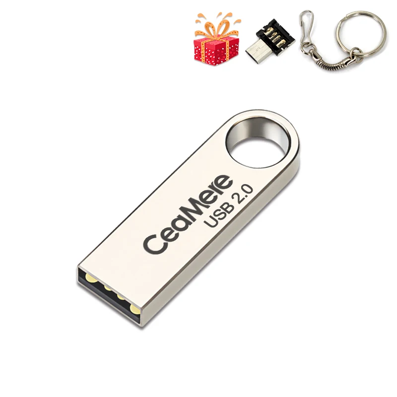 CeaMere C3 USB флеш-накопитель 16 Гб/32 ГБ/64 ГБ флеш-накопитель Флешка флеш-диск USB 2,0 карта памяти USB диск 3 цвета USB флеш-накопитель - Цвет: Silver