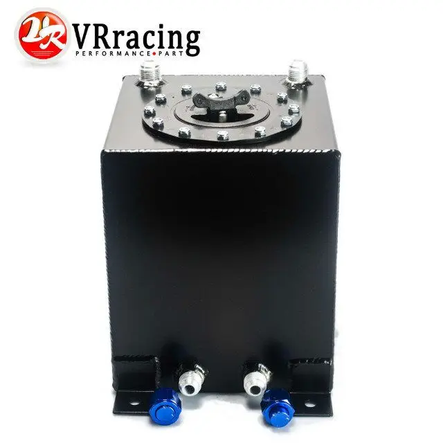 VR RACING BLACK 10L Aluminium Fuel Surge tank Fuel cell w o sensor foam inside VR