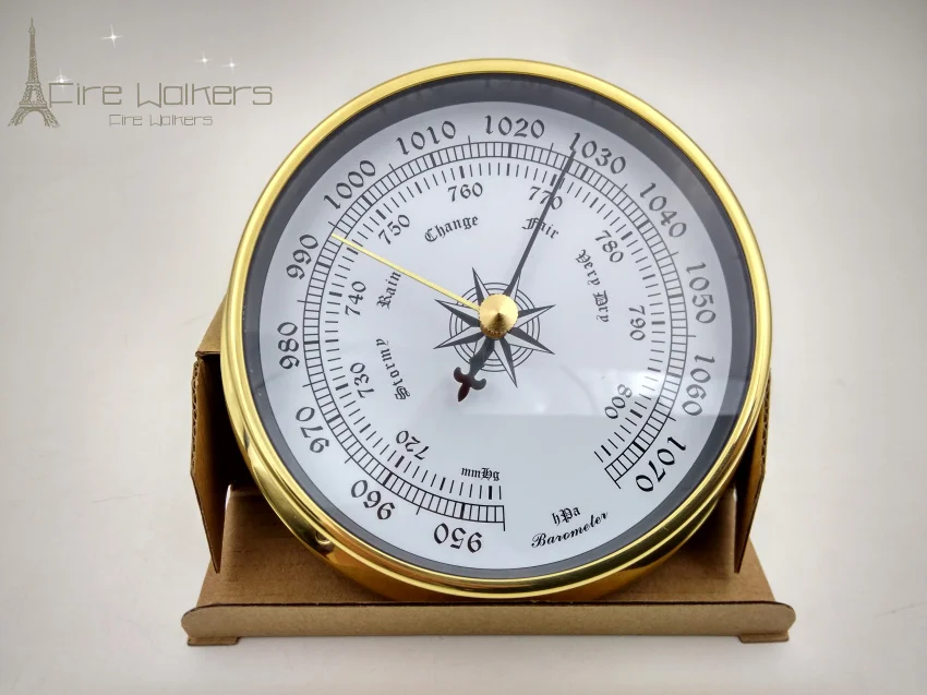 Brass Case Traditional Weather Station Barometer 115mm B9115in