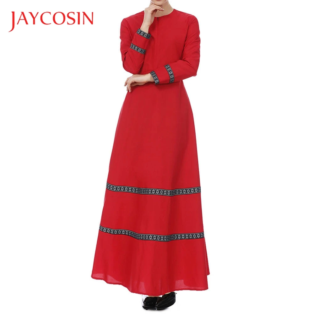JAYCOSIN кафтан абайя джилбаб женское мусульманское кружевное винтажное Макси