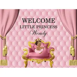 Настроить винил фотографии фоном корона принцессы розовый доска для дня рождения детей фонов для фотостудии