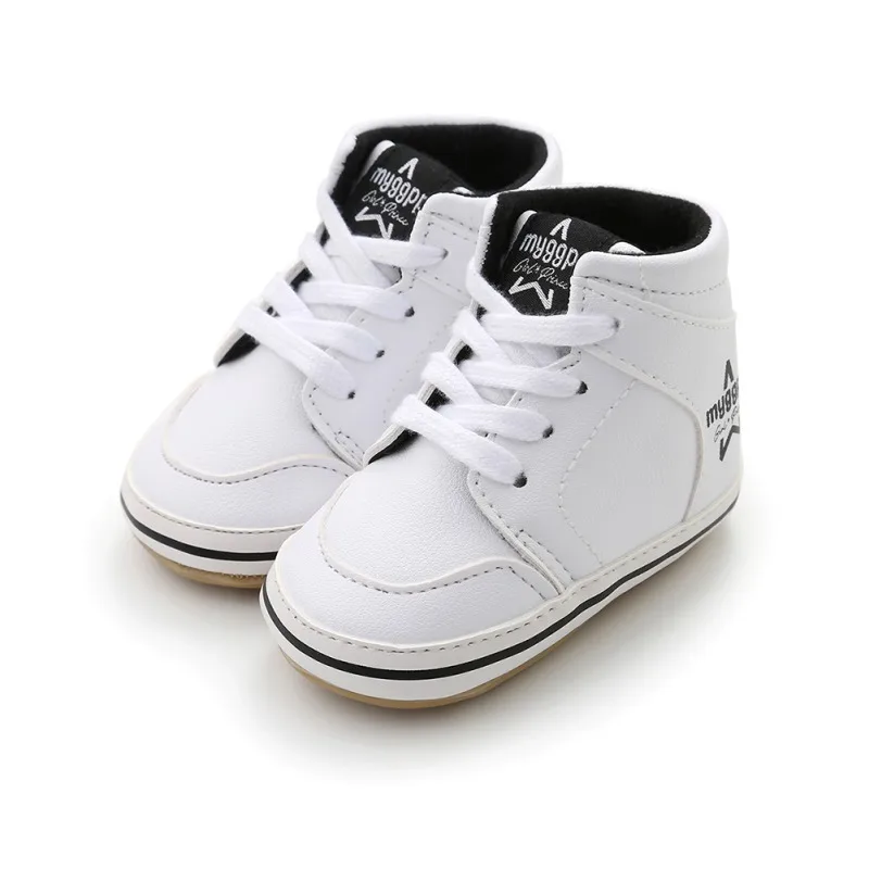 

Autumn Baby Shoes PU Leather First Walkers Fashion Rubber Casual Baby Boys Girls Shoes Newborn Breathable Solid Boys Shoes