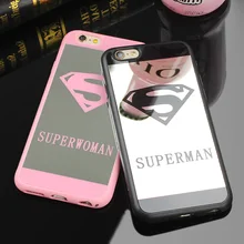Superman Mirror Surface Case For iPhone X 7 Plus 5s SE
