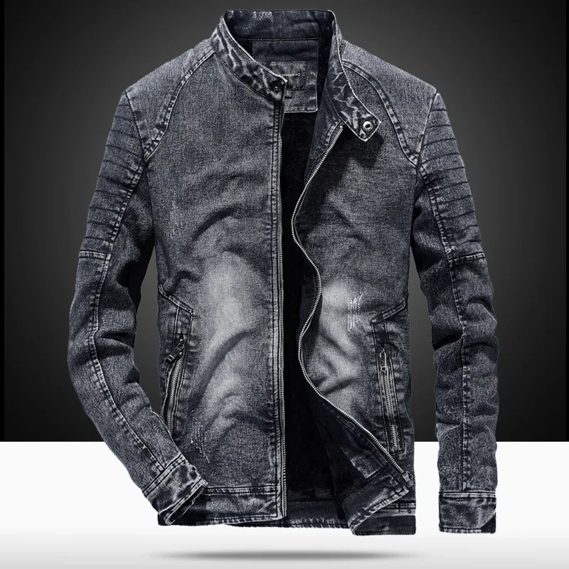 2019 New Vintage Denim Jacket Men Fashion Slim Fit Mens Jeans Coats Streetwear Motorcycle jacket jaqueta masculina Size M-3XL 2019 New Vintage Denim Jacket Men Fashion Slim Fit Mens Jeans Coats Streetwear Motorcycle jacket jaqueta masculina Size M-3XL