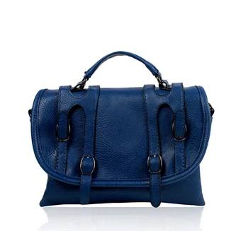 

Woman Leather Handbag Double Pockage Student Shoulder Bags Small Bag With Shoulder Belt