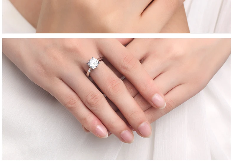 4-коготь GIA 1 карат D/SI1/Ex натуральная Бриллиантовая Для женщин кольцо из белого золота 18 карат ручной работы обручальное кольцо для помолвки кольцо