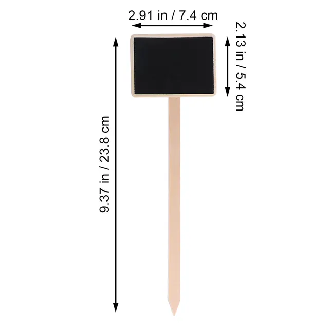 Winomo 10 db Tartós Mini Fa Palatábla Kreatív Táblák Kerti Virágok És Növények Címkék Ház Dekorációk Edény Dekoráció - Image 6