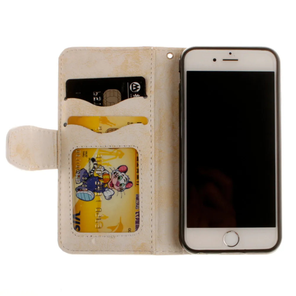 Кожаный чехол-кошелек для iPhone 8, 7, 6, 6s Plus, SE, 5, 5S, Ретро стиль, рисунок Пейсли, цветок, мандала, хна, Цветочный, флип, слот для карт, держатель, подставка