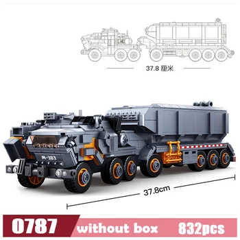 

New 832pcs Movie Collector's Edition Series Wandering Earth Flint Carrier Small Particle Boy Military Building Blocks