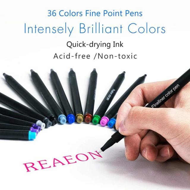 36 Colors Journal Planner Pens Colored Fine Point Markers Drawing