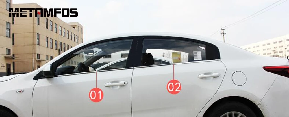 Лента декоративная для нижнего окна Kia Rio 4 2018 2019 седан|Хромирование| |