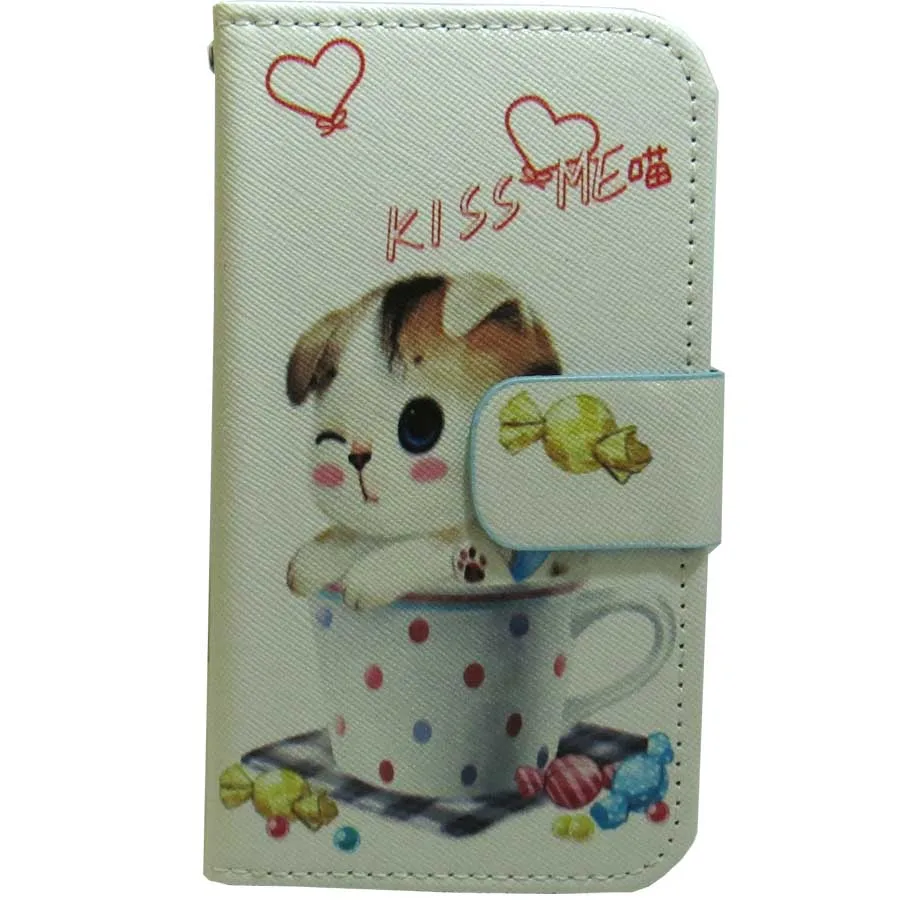 Candy Cat 1x сова кошка собака волк панда кошелек с тигровой расцветкой отделения для карт Kickstand флип чехол для Nokia 1 2 3 5 6 7 9 - Цвет: Candy Cat