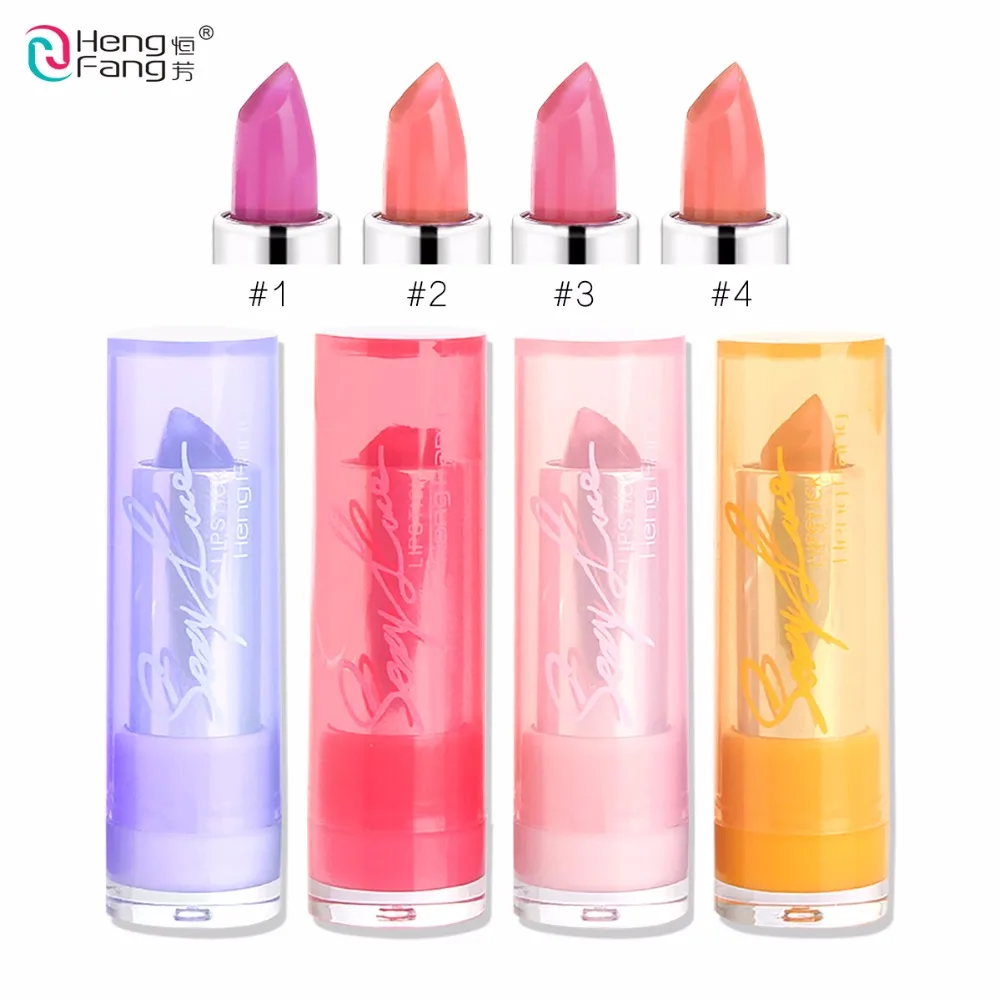Brand HengFang Temperature Changed Lip Balm Lipstick Jelly Lipbalm 