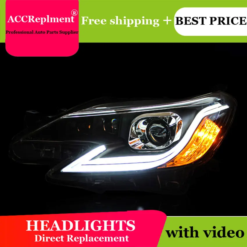 Автомобильный Стайлинг для TOYOTA REIZ фары U angel eyes 2013 2015 светодиодная световая панель