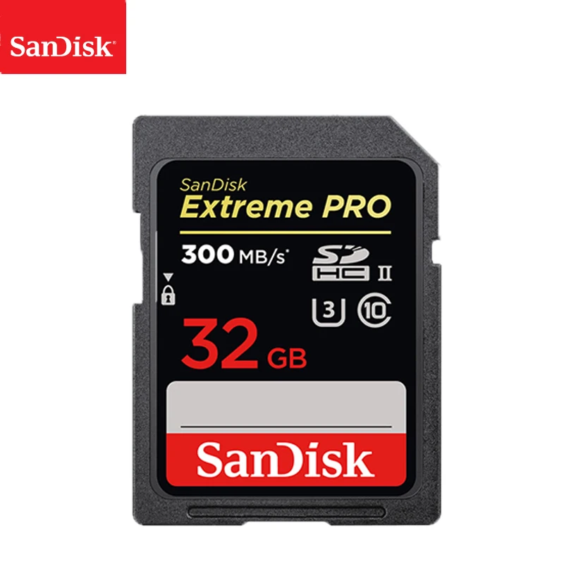 sandisk Extreme Pro SD карта, 32 ГБ, 64 ГБ, читать Скорость до 300 МБ/с. sd-карта Class 10 U3 128 Гб карта памяти для Камера USH-II