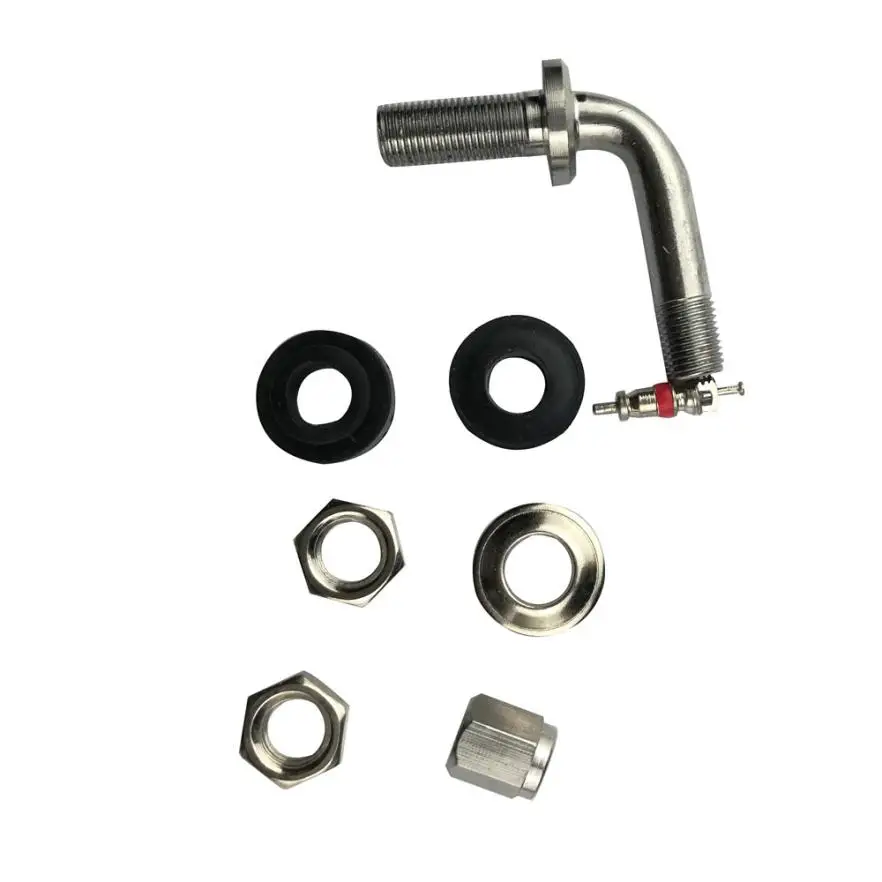 Buy Tire Valve Stems 4 PC 90 Degree Angle Metal Chrome