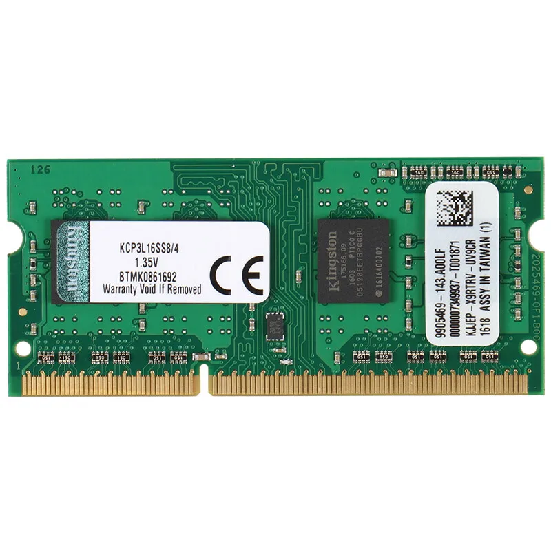 Kingston 4GB DDR3L 1600MHz ноутбук ram 1,35 V(KCP3L16SS8/4