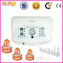Free Shipping + 100% Guarantee!!! 6802 Portable Vacuum Breast Enlargement, Breast Nipple Enhancer Machine with 6 Cups for Spa