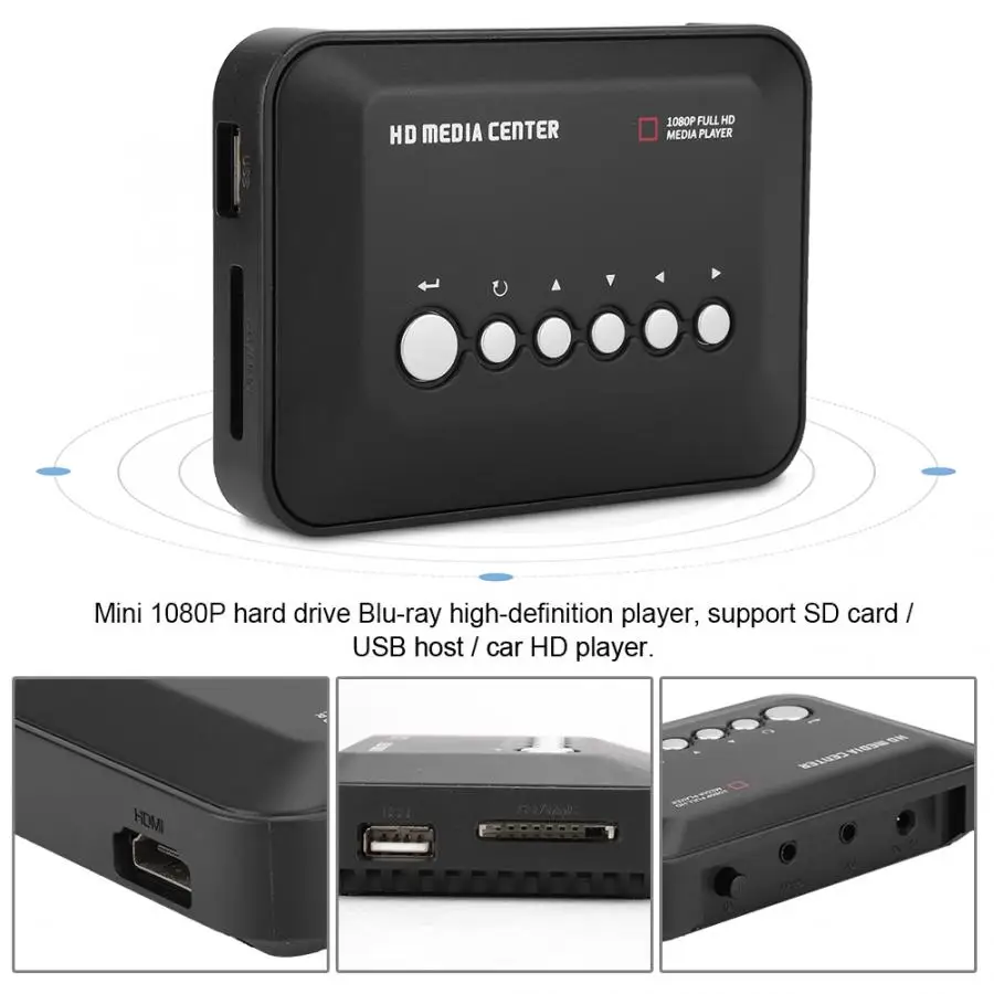 Mini 1080P HDMI медиа Аудио Видео реклама плеер Поддержка SD карты|Проигрыватели HDD| |