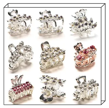 

Rhinestone Hairpin Claw Butterfly Flowers Crystal Alloy Crab Pearl Clip Bridal Jewelry Headwear Accessories 1pc Random