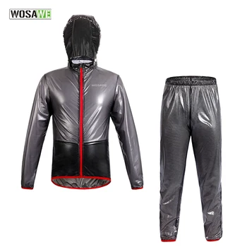 

WOSAWE Raincoat Cycling Jacket Waterproof Windproof Outerwear Running MTB Bike Bicycle Rain Jackets Jersey Cycling Clothing