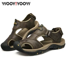 WOOY! YOOW/ мужские сандалии, новые модные мужские повседневные сандалии, обувь, мужская пляжная обувь,, крутая прогулочная обувь