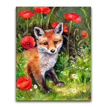 DIY, полный квадратный, алмаз вышивка, лиса цветы Хото обычай, алмаз живопись, вышивка крестом, 3D, Алмазная мозаика, декор JS1503 алмазная вышивка распродажа алмазная мозаика картины стразами