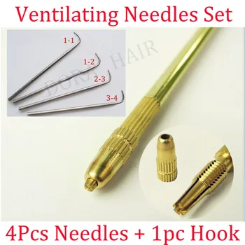 UK: German Needle Ventilating Hook & Holder Set Ventilation Knotting Lace  Wig