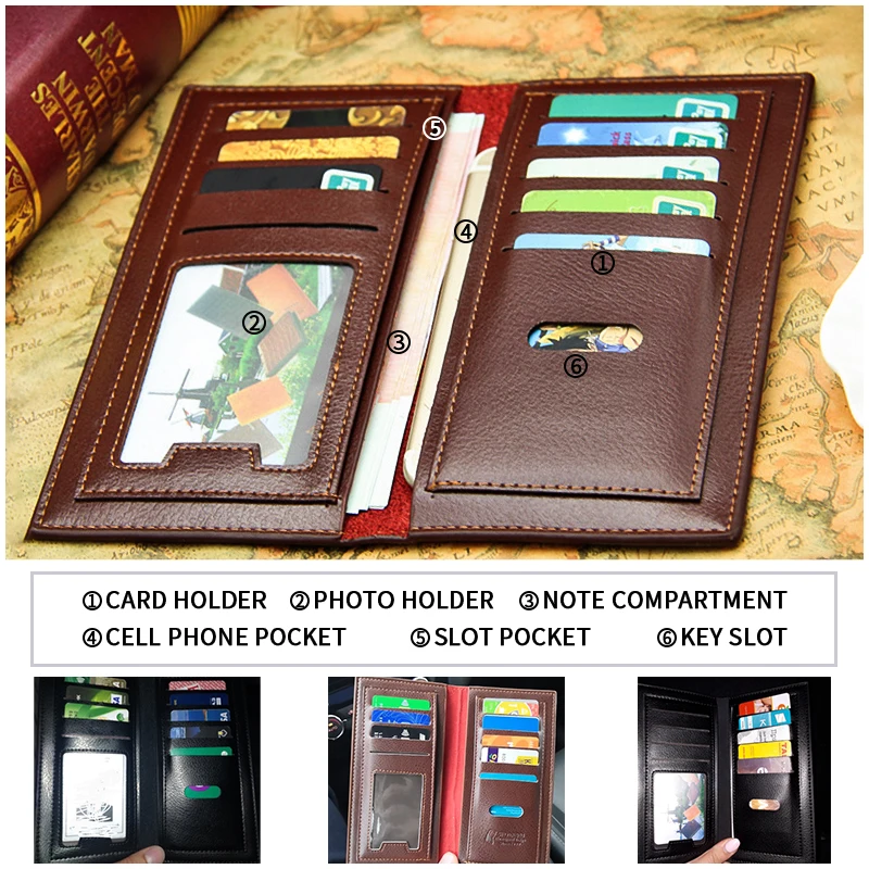 MARKROYAL New Mens Long Wallets PU Leather Coin Bag Brand Male ID Card Holder Purse Male Money Bag 2019Fashion Men Luxury Clutch (3)