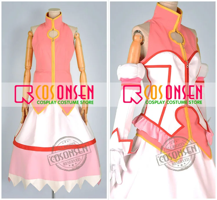 COSPLAYONSEN Аниме Dog Days Millhiore Firianno Бискотти Millhi Косплей Костюм Белый Розовый Цвет