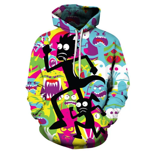 Rick and Morty толстовки с капюшоном от Fashion Art 3D унисекс Мужские брендовые толстовки с капюшоном комический Повседневный Спортивный костюм пуловер Прямая поставка уличная - Цвет: FH104