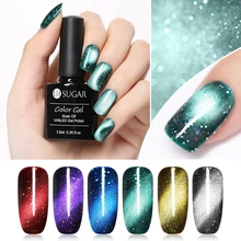 UR SUGAR 7.5ml 3D Cat Eye Magnetic UV Gel Polish Holographic Cat Eyes Effect Gel Nail Polish Soak Off Manicure Nail Art Lacquer ur sugar 7 5ml holographic cat eye gel soak off 3d magnetic uv gel polish shell gel nail luxuriant varnish nail art lacquer