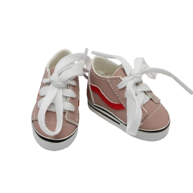 Doll Shoes 5.5*2.8cm Fashion Mini Toy Shoes For EXO Dolls Fit For 14.5Inch girl Doll BJD Doll Accessories toys - Цвет: Розовый
