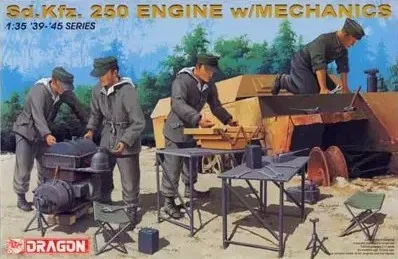 Dragon Sd Kfz 250 Engine w mechanics 1 35 scale 39 45 series 6112 model kit