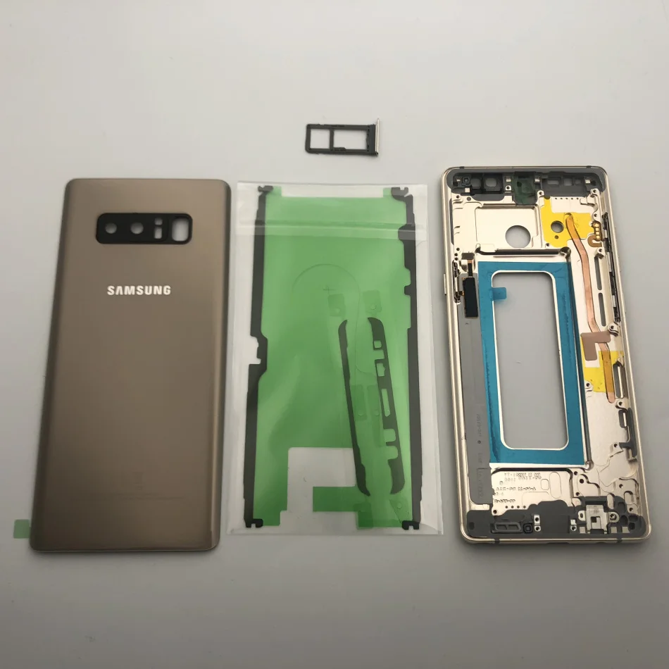 Note8 полный корпус задняя крышка+ средняя рамка для samsung Galaxy Note 8 N950 N950F N9500 N950FD полные части