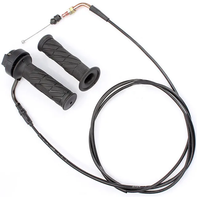 US $8.44 A pair of Hand Grip Moped Scooter Throttle Turn ATV Quadbike Motorcycle Replacement Spare Cable Bla