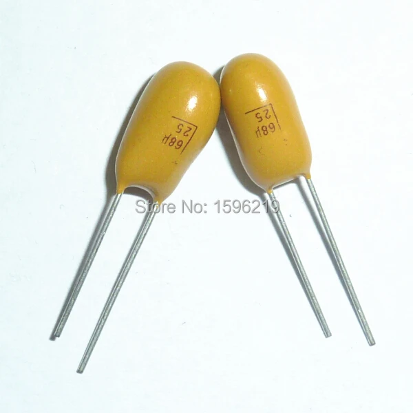 100pcs 25V 1uF 25V Radial DIP Tantalum Capacitor
