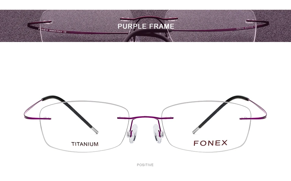 Титановый сплав оправа для очков, женские квадратные очки по рецепту, женские очки без оправы для близорукости, оправы для очков 62104