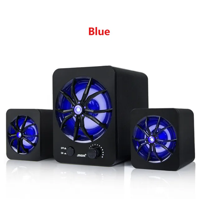 SADA D 207 Built in Colorful LED 2.1 3 Channel Subwoofer Speaker USB